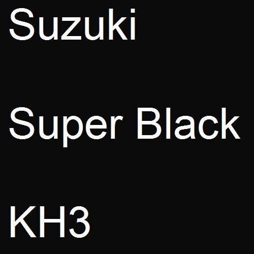 Suzuki, Super Black, KH3.